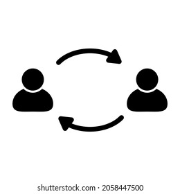 People exchange icon for apps and web sites