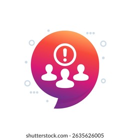 Personas con signo de exclamación, Vector