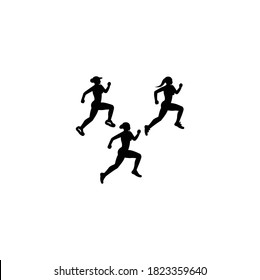 People Exercise Icon (vector Illustration)