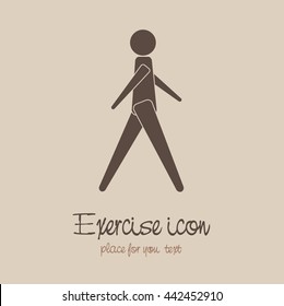 People exercising for health and fitness icon
