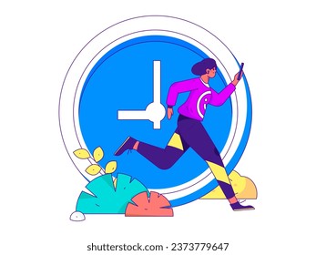 Personas que ejercen una función saludable en la ilustración de operaciones de internet vectorial
