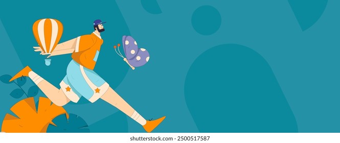 People exercising healthy running vector internet operation illustration
