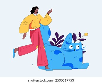 People exercising healthy running vector internet operation illustration
