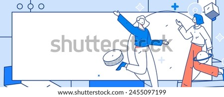 People exercising healthy running vector internet operation illustration
