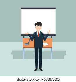 people explaining flat illustration