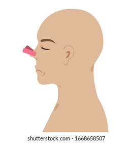 People expression - bad smell vector.