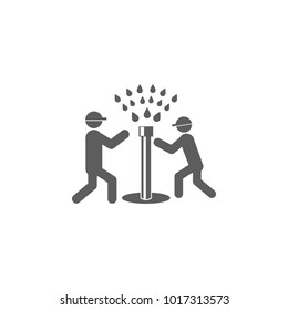 people extract oil icon. Element of oil and gas icon. Premium quality graphic design icon. Signs and symbols collection icon for websites, web design, mobile app on white background