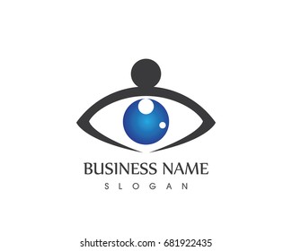 People Eye care logo vector