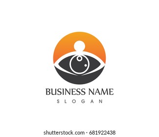 People Eye care logo vector