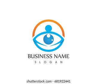 People Eye care logo vector