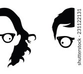 people with eye glasses vector illustration