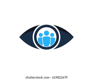 People Eye Icon Logo Design Element