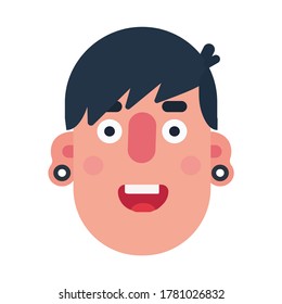  People Face Avatar Flat Icon Isolated On White Background