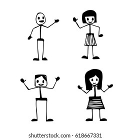People face cartoon icon