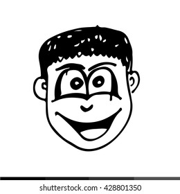 People face cartoon  icon Illustration design