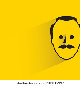 people face with drop shadow in yellow background