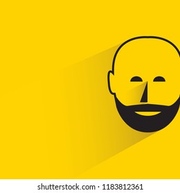 people face with drop shadow in yellow background