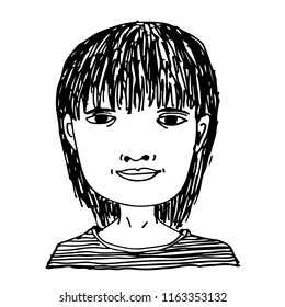People face hand draw