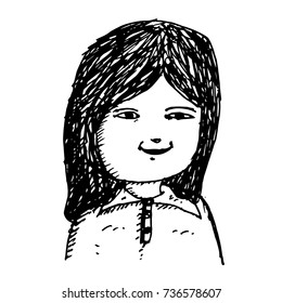 People face hand draw