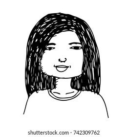 People face hand draw