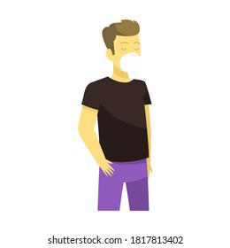 Ilustración de personas con máscaras faciales