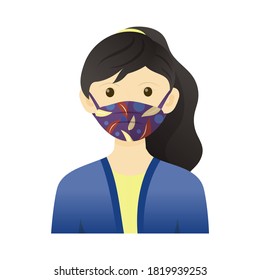 People with Face Masks Illustration