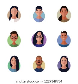 people faces cartoon