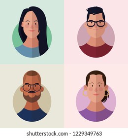 people faces cartoon