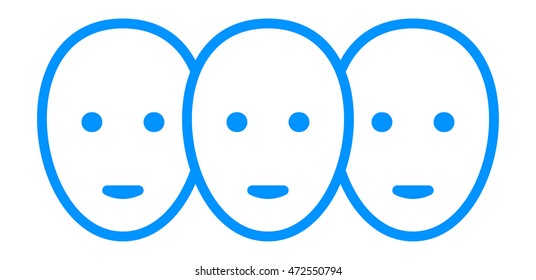 People faces simple illustration