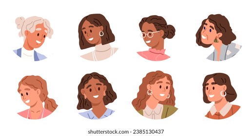 People faces vector illustration. The concept peoples faces encompasses diverse appearances and expressions individuals Appearance plays significant role in shaping peoples identities and interactions