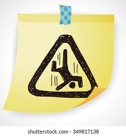 people fall sign doodle