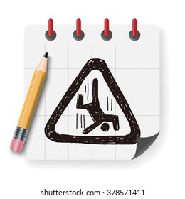 people fall sign doodle