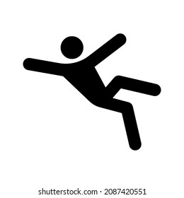 people falling vector icon isolated on white background