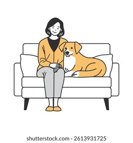 People and Families on Sofas – Home Life Illustration. 
Relaxed scenes of people sitting on sofas. Great for lifestyle, communication, or family content in ads, websites, and educational materials.