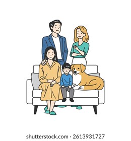 People and Families on Sofas – Home Life Illustration. 
Relaxed scenes of people sitting on sofas. Great for lifestyle, communication, or family content in ads, websites, and educational materials.