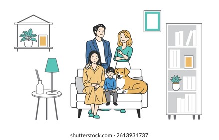 People and Families on Sofas – Home Life Illustration. 
Relaxed scenes of people sitting on sofas. Great for lifestyle, communication, or family content in ads, websites, and educational materials.
