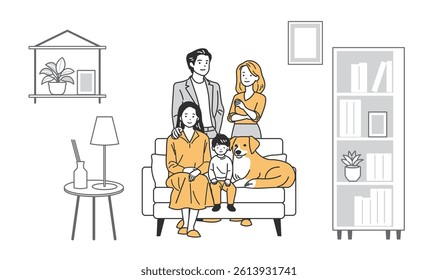 People and Families on Sofas – Home Life Illustration. 
Relaxed scenes of people sitting on sofas. Great for lifestyle, communication, or family content in ads, websites, and educational materials.