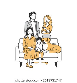 People and Families on Sofas – Home Life Illustration. 
Relaxed scenes of people sitting on sofas. Great for lifestyle, communication, or family content in ads, websites, and educational materials.