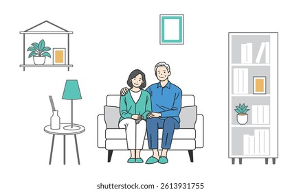 People and Families on Sofas – Home Life Illustration. 
Relaxed scenes of people sitting on sofas. Great for lifestyle, communication, or family content in ads, websites, and educational materials.