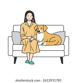 People and Families on Sofas – Home Life Illustration. 
Relaxed scenes of people sitting on sofas. Great for lifestyle, communication, or family content in ads, websites, and educational materials.