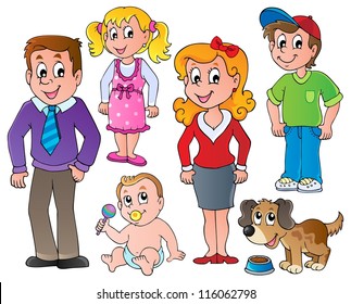 People and family collection 1 - vector illustration.