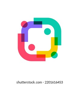 people family diversity colorful logo vector icon illustration