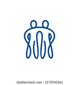 people family group logo template. teamwork and adoption, team vector icon.