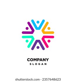 PEOPLE FAMILY ICON LOGO VECTOR TEMPLATE