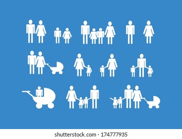 People Family icon Pictogram People  - Shutterstock ID 174777935