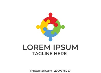 People Family logo design vector icon template