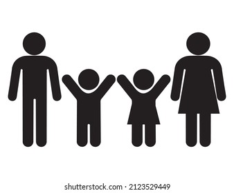 People Family parents and kid icon sign