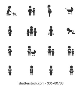 People and family simply symbols for web icons