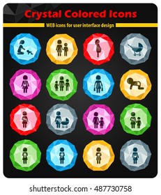 People and family simply symbols for web icons