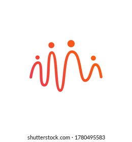 people family team work logo vector icon illustration logo